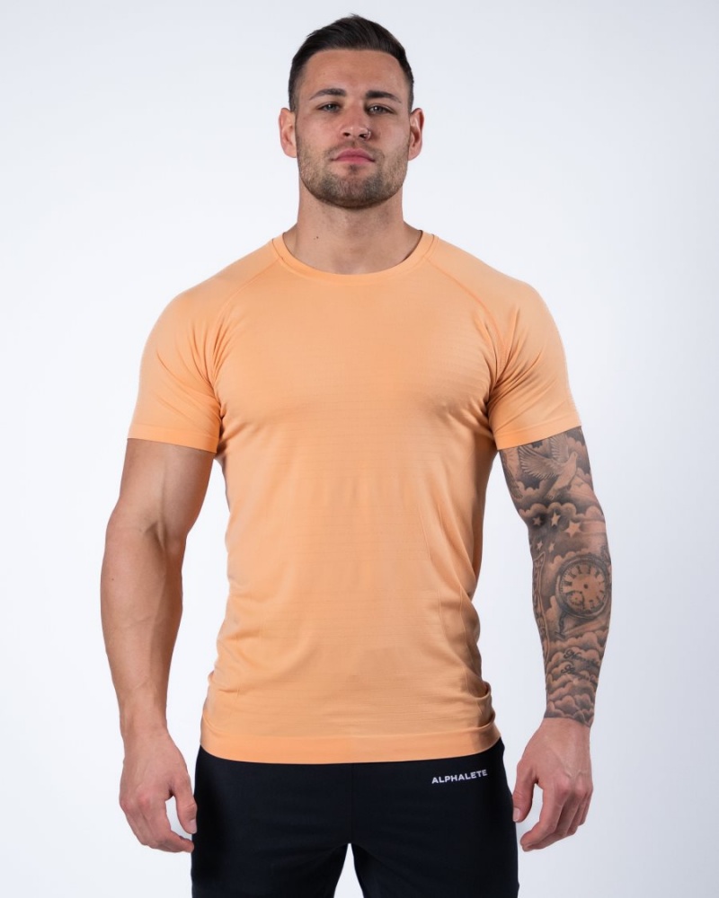 Chemises Alphalete Hero Tee Corail Homme | SUM-01862371