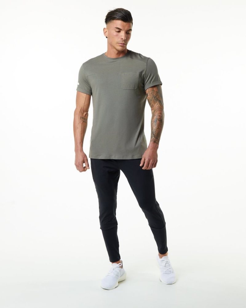 Chemises Alphalete Evo Pocket Tee Grise Homme | FSH-40108890