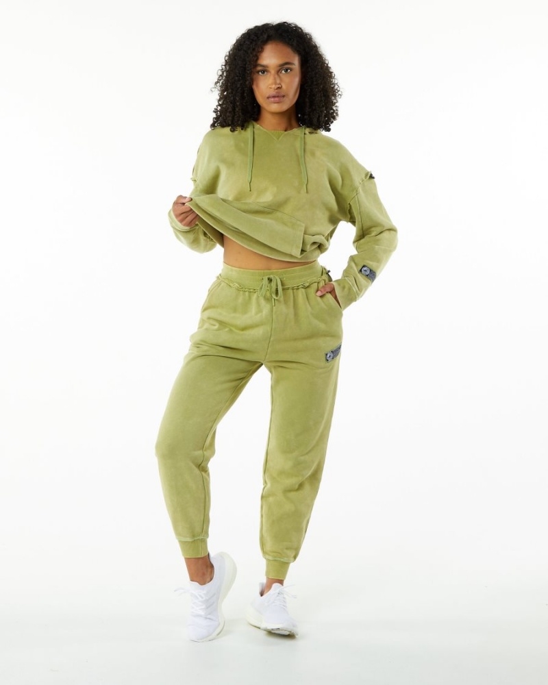 Sweat a Capuche Alphalete Very Terry Hoodie Vert Femme | KLU-26917049