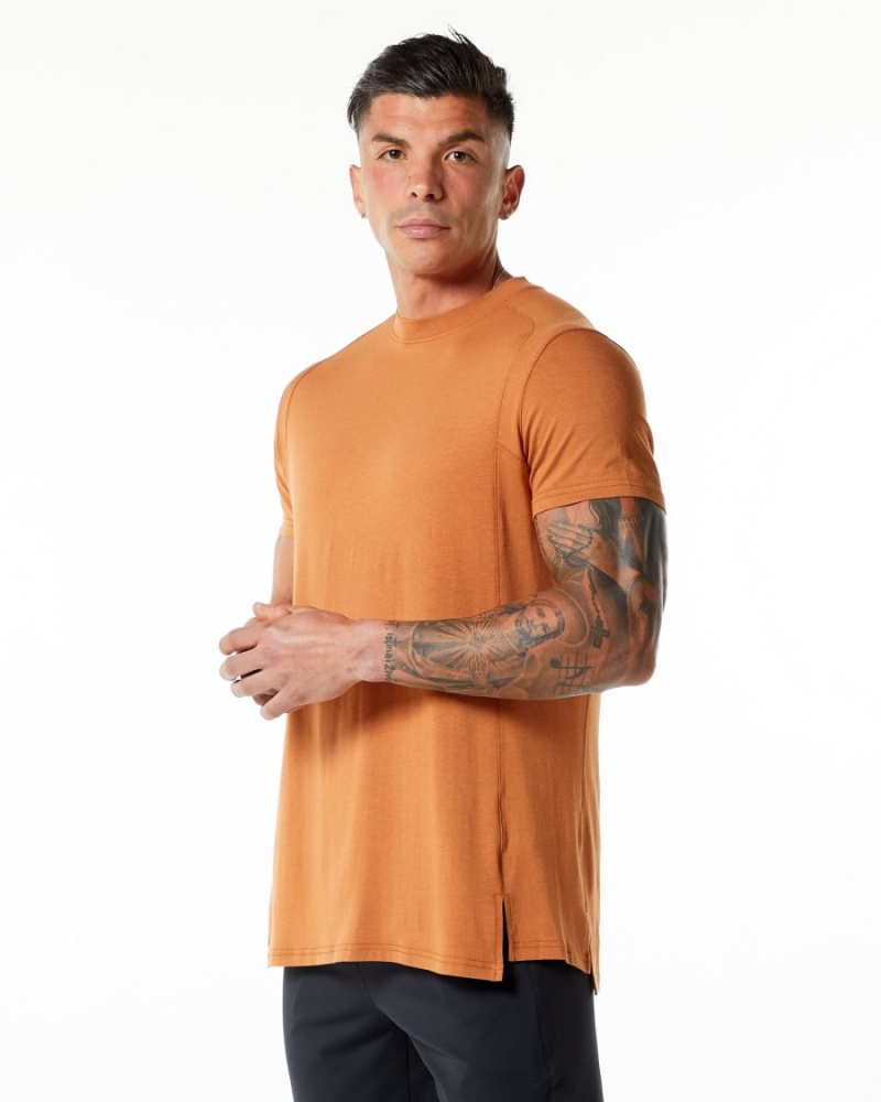 Chemises Alphalete Evo Tee Camel Homme | XNO-42129566