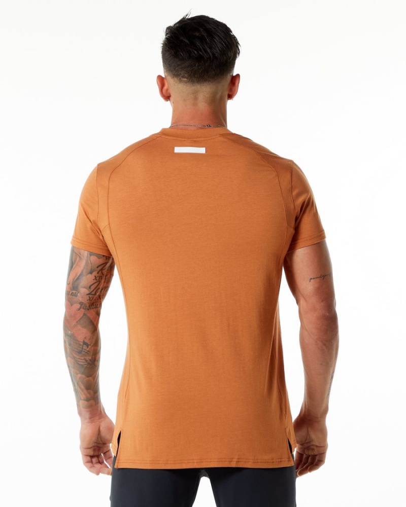 Chemises Alphalete Evo Tee Camel Homme | XNO-42129566