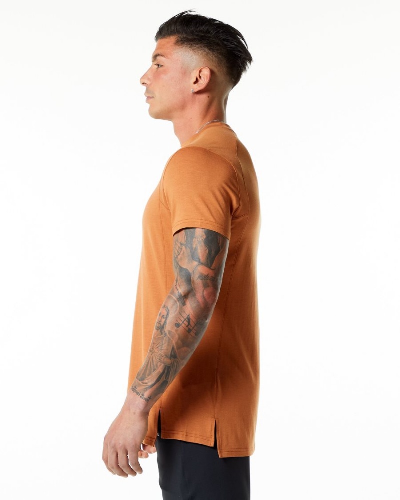 Chemises Alphalete Evo Tee Camel Homme | XNO-42129566