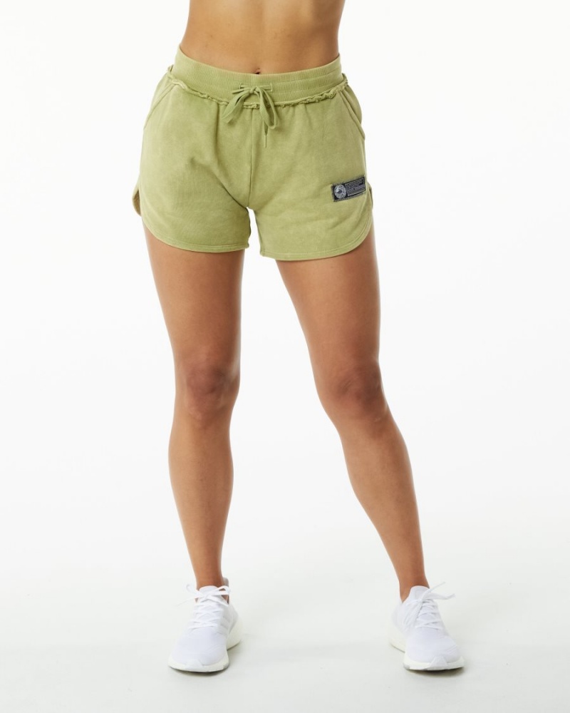 Short Alphalete Very Terry Corta Vert Femme | RIE-49439531