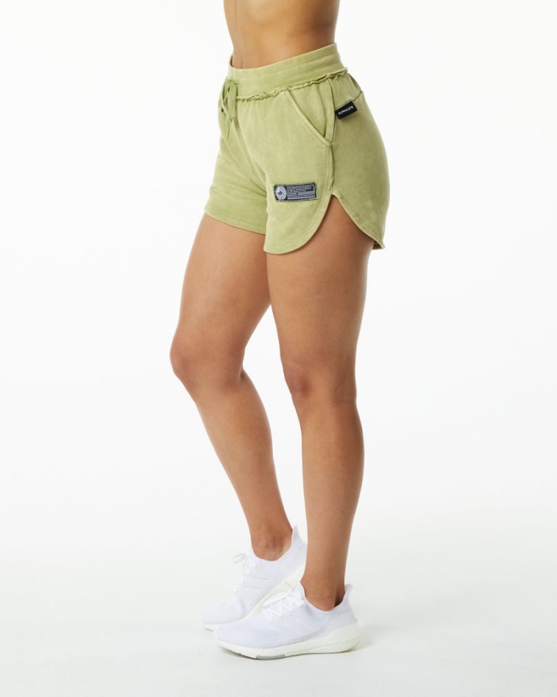 Short Alphalete Very Terry Corta Vert Femme | RIE-49439531