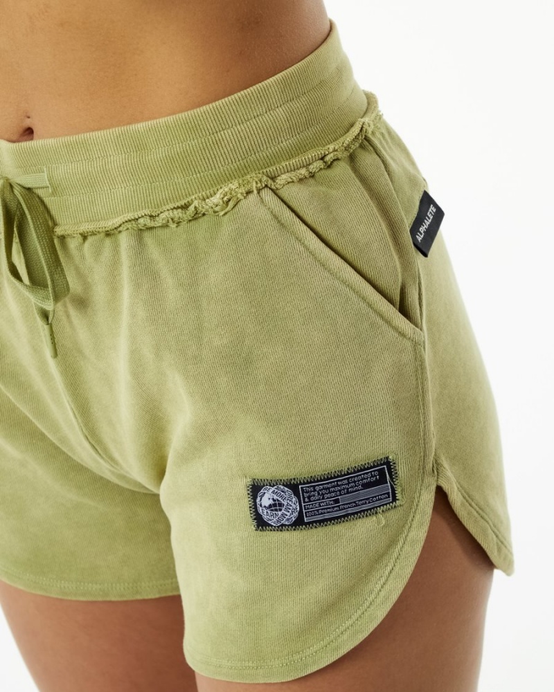 Short Alphalete Very Terry Corta Vert Femme | RIE-49439531