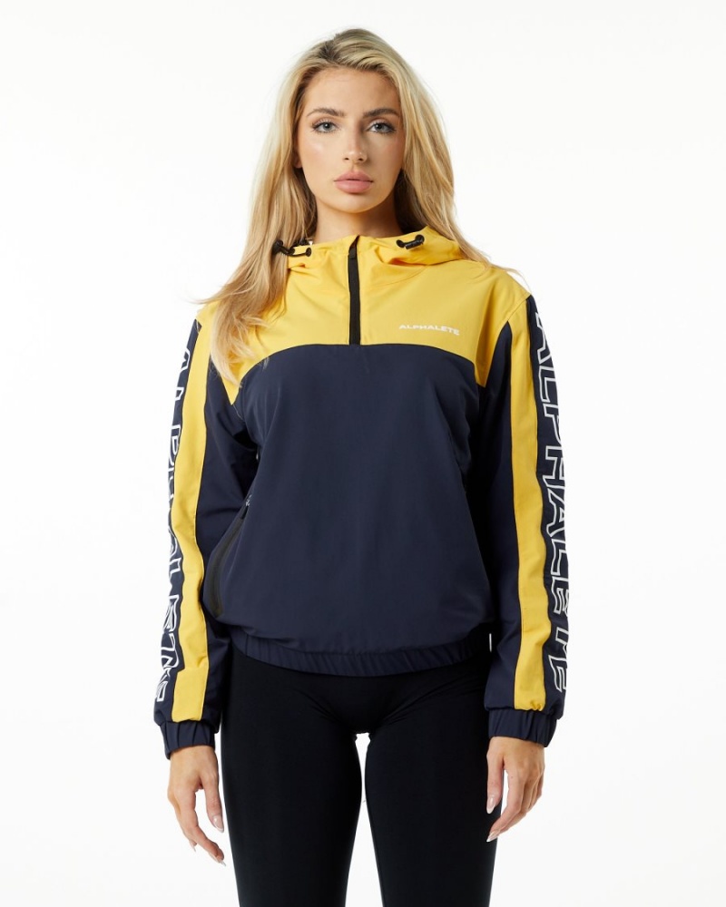 Vestes Alphalete Infinity Tech Jacket Jaune Femme | KGZ-00222212