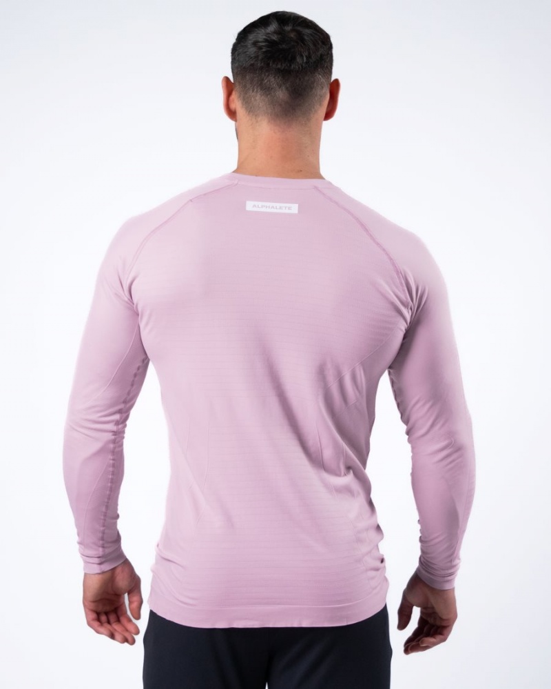 Chemises Alphalete Hero Long Sleeve Tee Bloom Homme | PGD-14018751