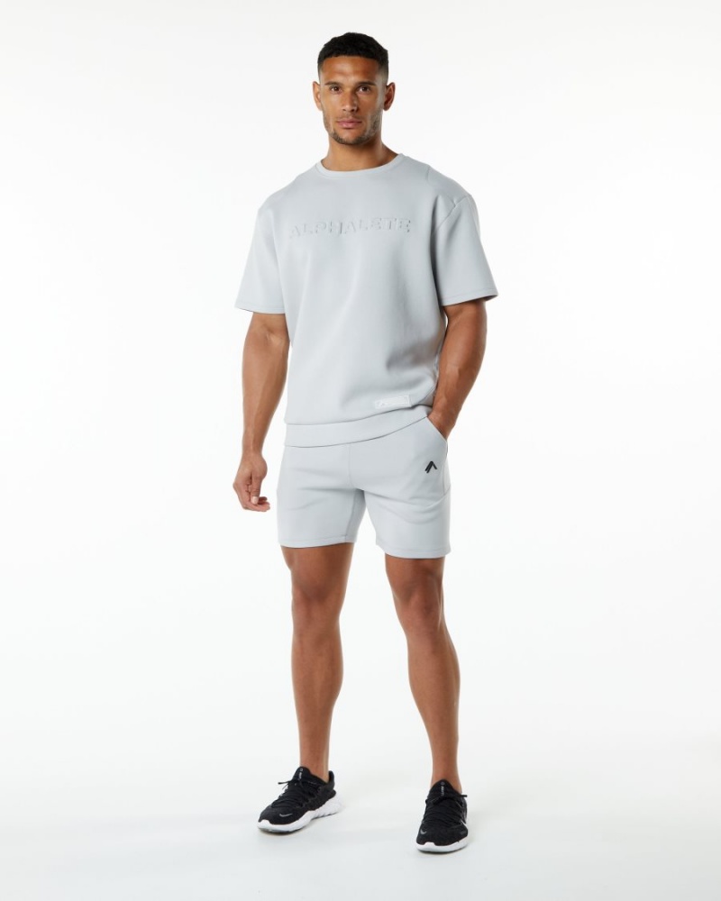 Short Alphalete ELMTS Athlétiques Corta 6" Grise Homme | OGC-78084442