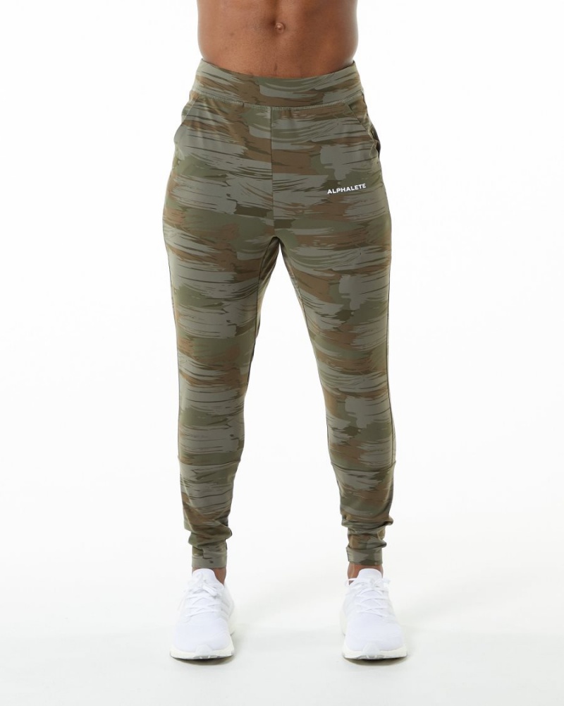 Pantalon Jogging Alphalete Trace Jogger Vert Olive Camouflage Homme | JCQ-38182988