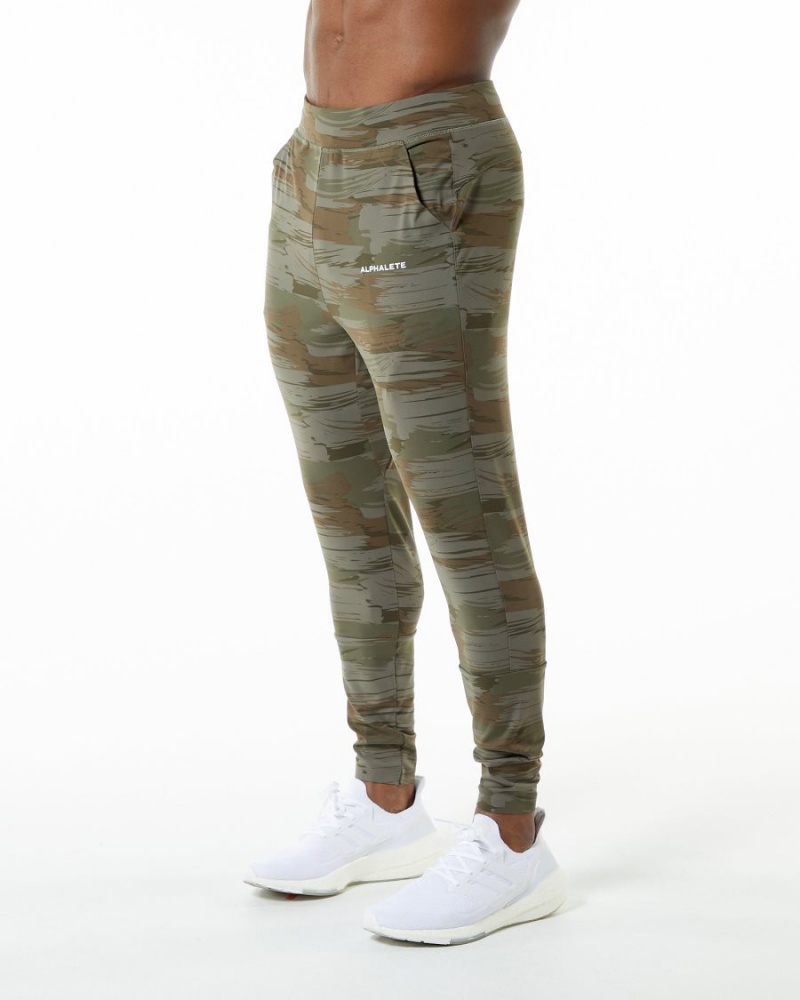 Pantalon Jogging Alphalete Trace Jogger Vert Olive Camouflage Homme | JCQ-38182988