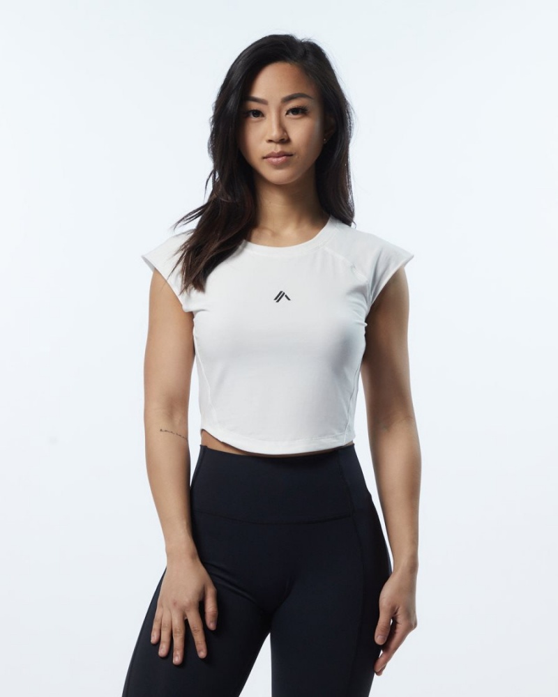 Chemises Alphalete Velocity Crop Tee Resin Femme | VXT-53043048