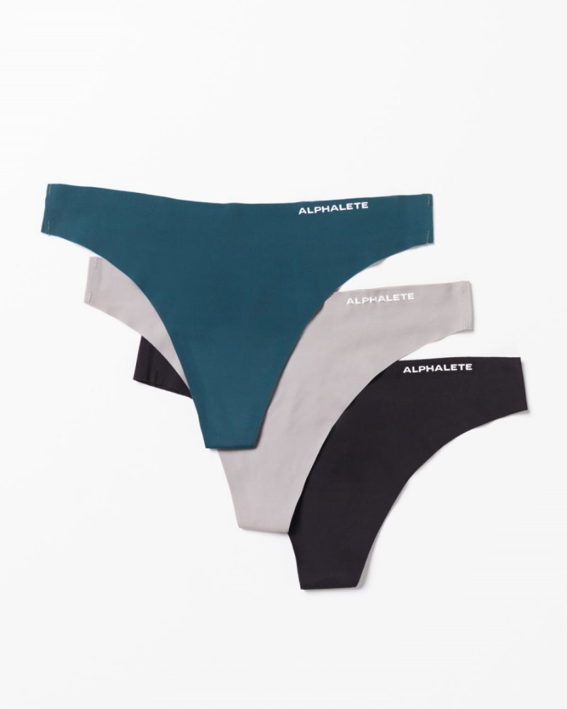 Sous Vêtement Alphalete Seamless Lanières 3pk Grise Bleu Marine Noir Femme | NWB-96646895