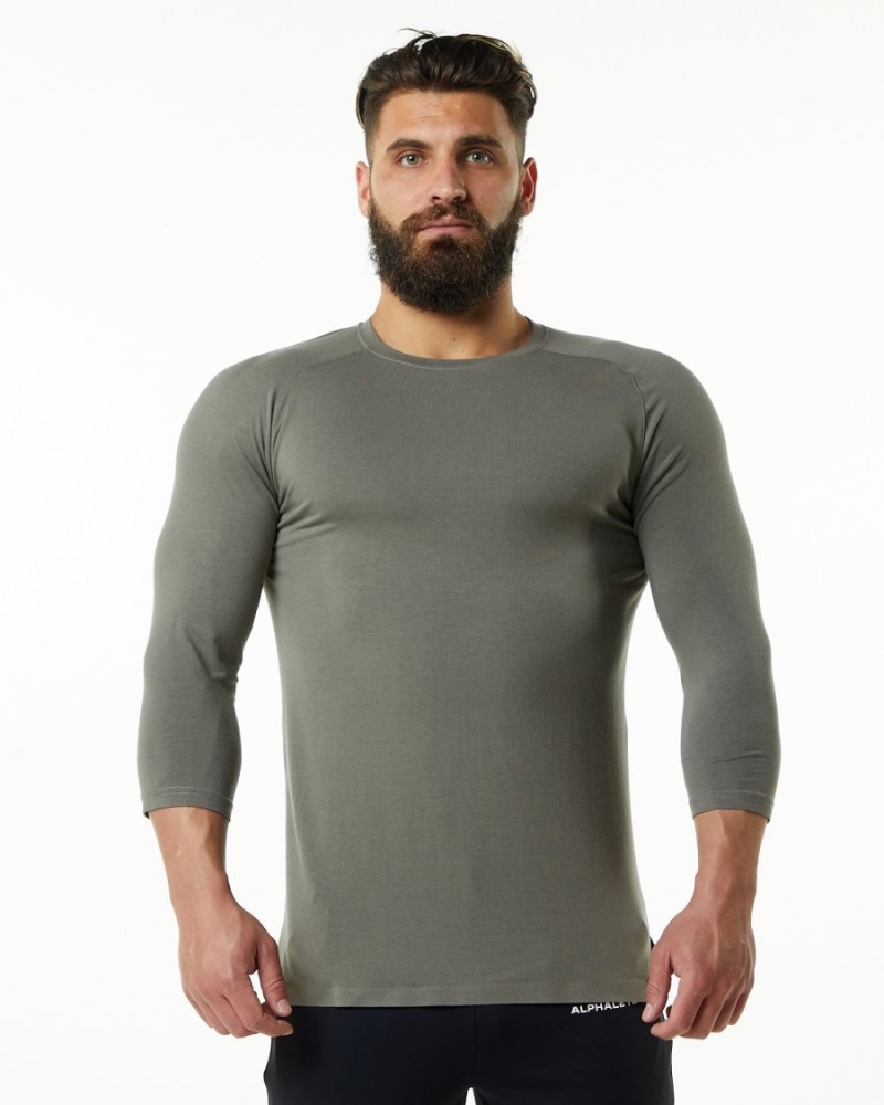 Chemises Alphalete Evo 3/4 Sleeve Tee Grise Homme | IUF-00204095