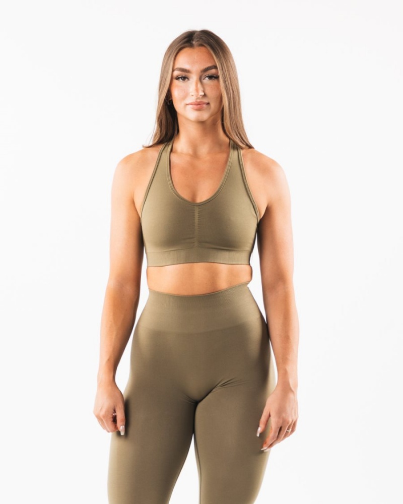 Soutien Gorge Sport Alphalete Amplify Bra Willow Femme | ZUP-90409447