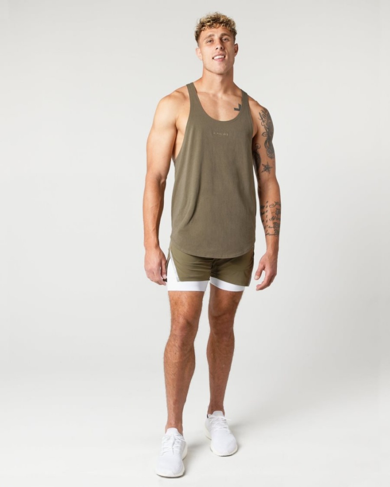 Stringers Alphalete Heavy Coton Core Stringer Oak Homme | EAS-95889432