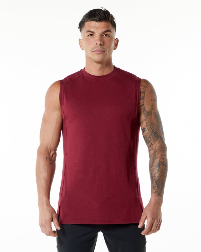 Debardeur Alphalete Evo Tank Rouge Homme | BUB-28090168