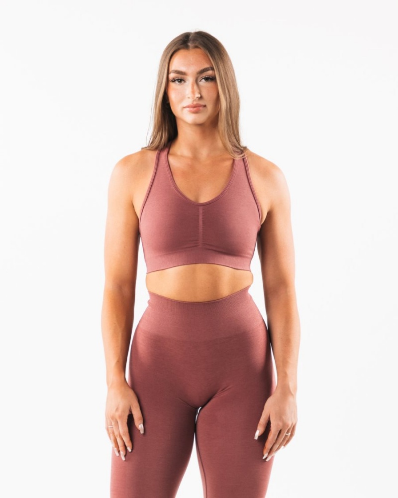 Soutien Gorge Sport Alphalete Amplify Bra Rose Femme | XRR-79209857