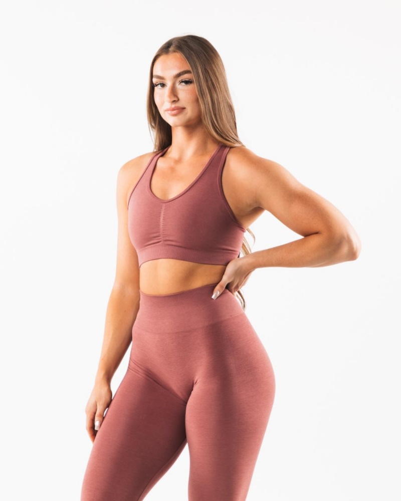 Soutien Gorge Sport Alphalete Amplify Bra Rose Femme | XRR-79209857