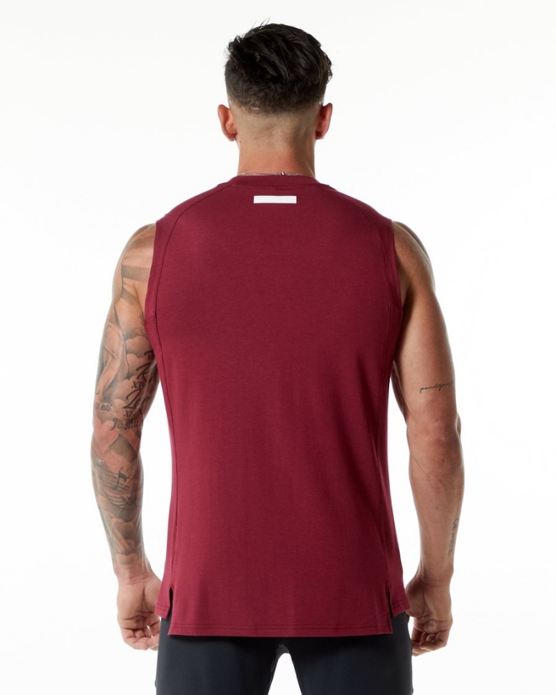 Debardeur Alphalete Evo Tank Rouge Homme | BUB-28090168