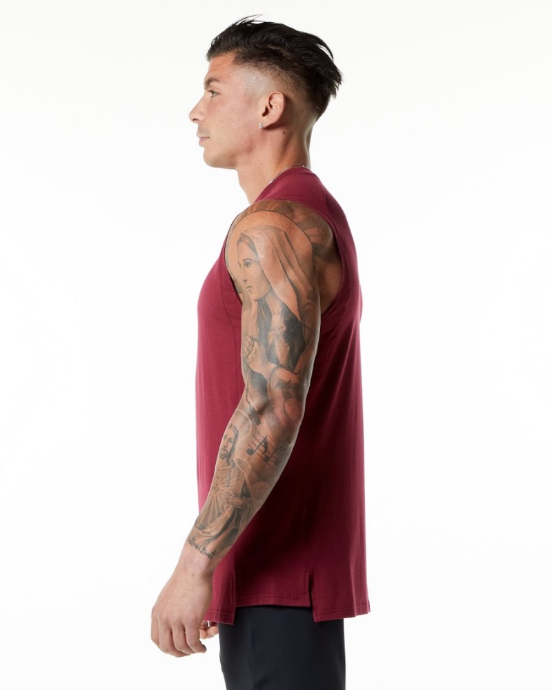 Debardeur Alphalete Evo Tank Rouge Homme | BUB-28090168