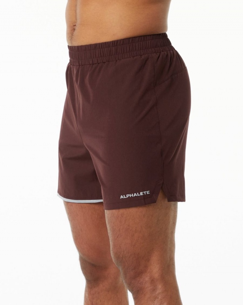 Short Alphalete Core Stride Corta 5” Bordeaux Homme | ZVZ-62607748