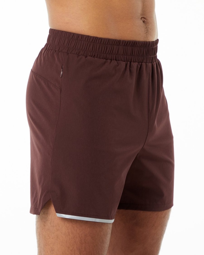 Short Alphalete Core Stride Corta 5” Bordeaux Homme | ZVZ-62607748