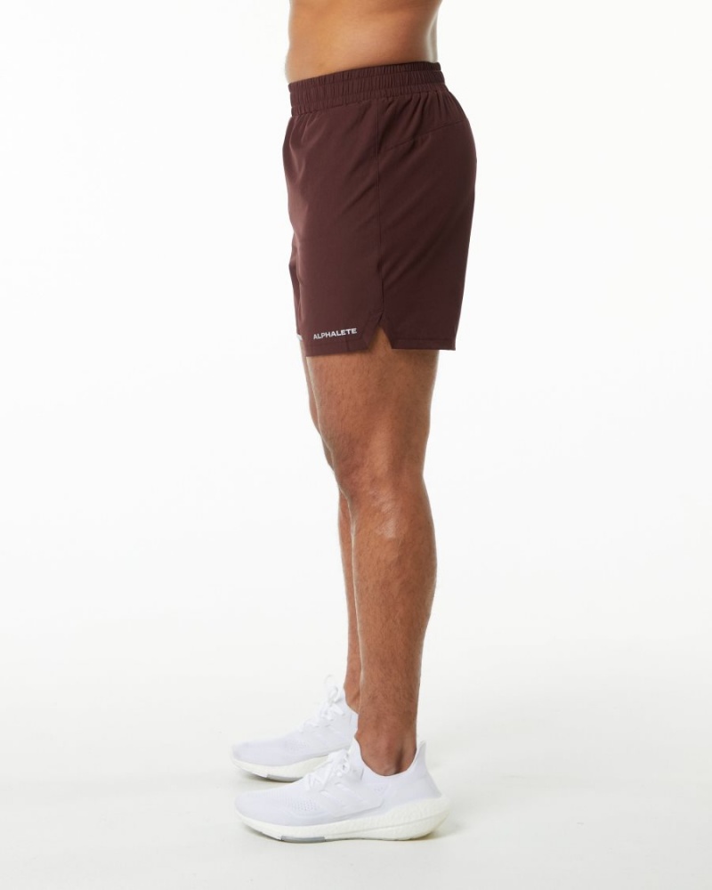 Short Alphalete Core Stride Corta 5” Bordeaux Homme | ZVZ-62607748