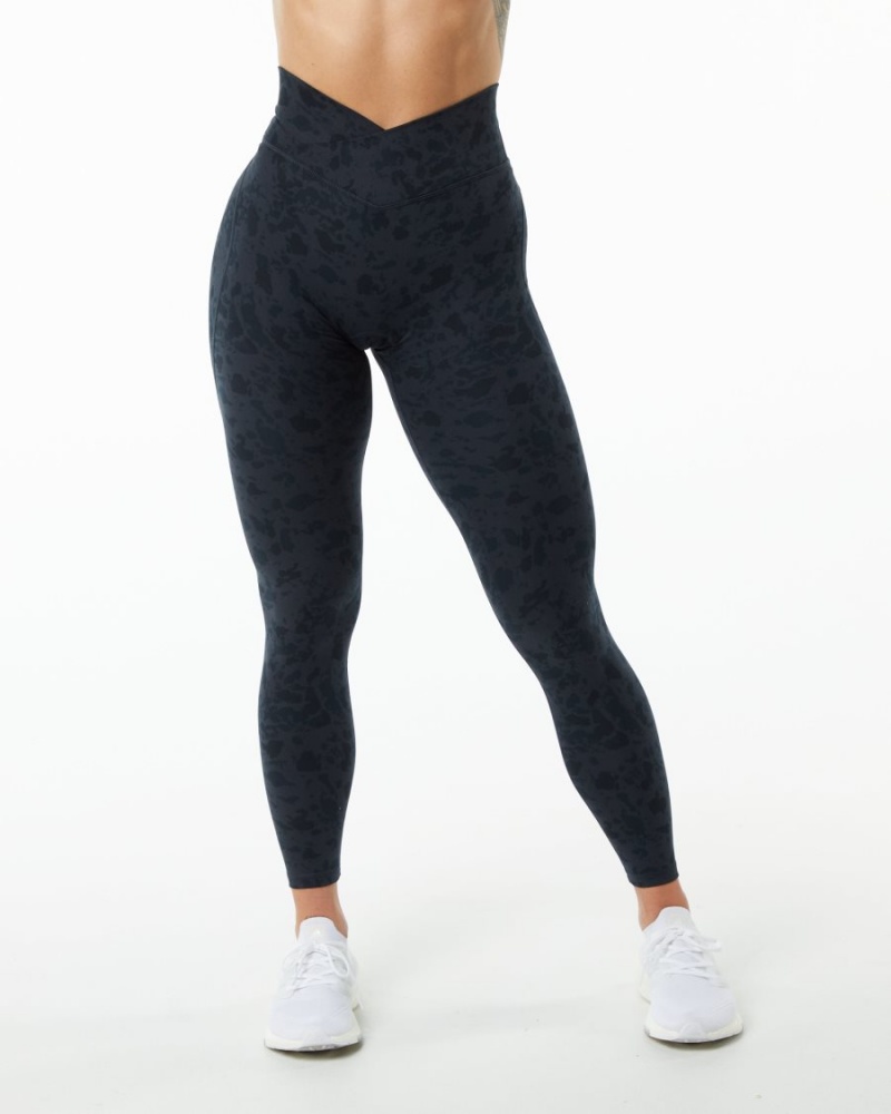 Leggings Alphalete Surface Power Legging Noir Femme | YWU-97896621