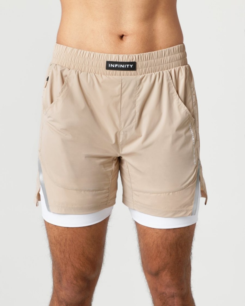 Short Alphalete Infinity Speed Corta 5.5" Linen Homme | ZFY-83202610