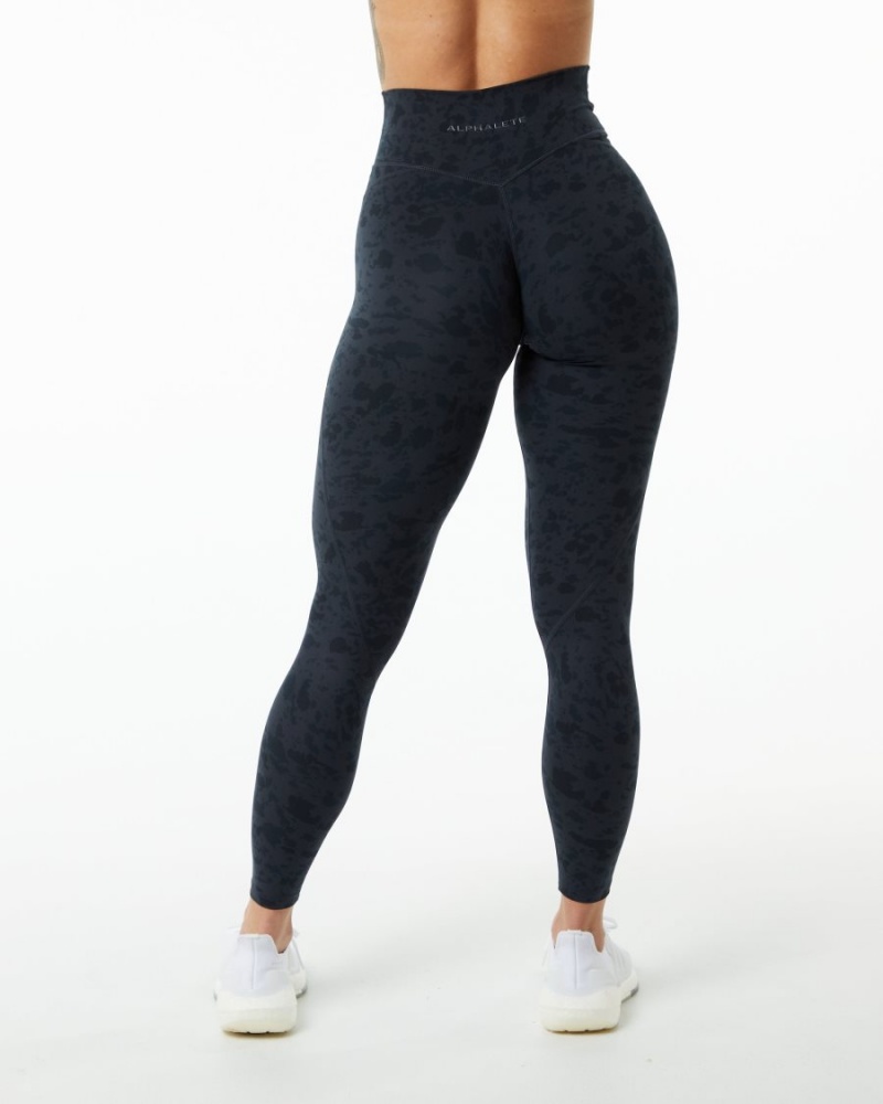 Leggings Alphalete Surface Power Legging Noir Femme | YWU-97896621