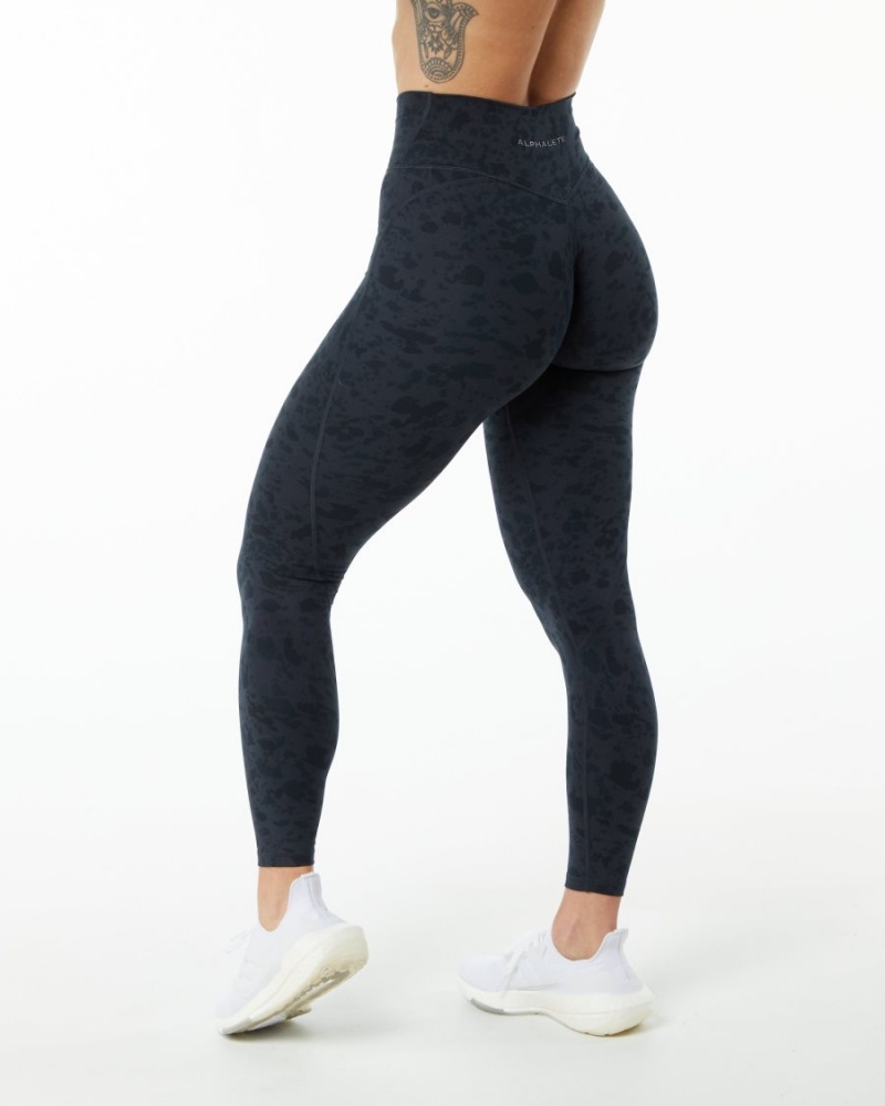 Leggings Alphalete Surface Power Legging Noir Femme | YWU-97896621