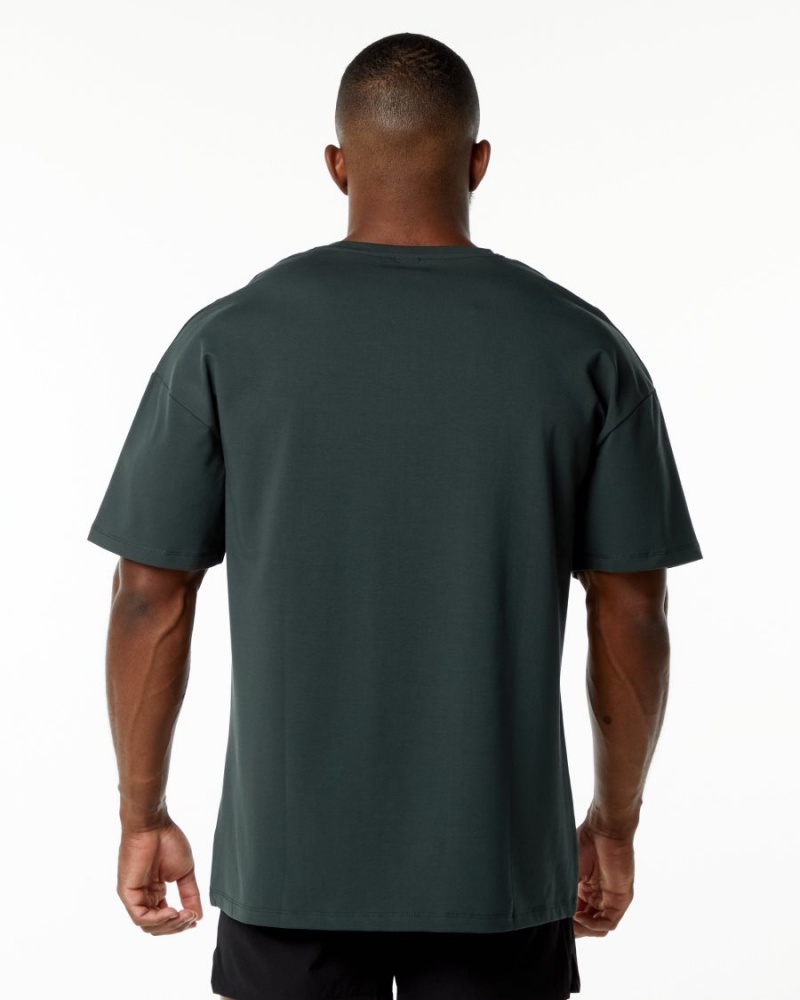 Chemises Alphalete Emblem Tee Vert Homme | GMA-44372922