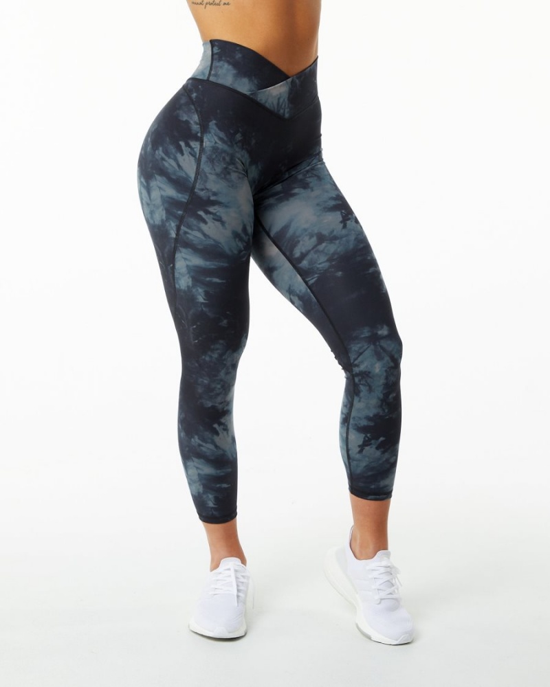 Leggings Alphalete Surface Power Legging Noir Femme | NPE-19903494