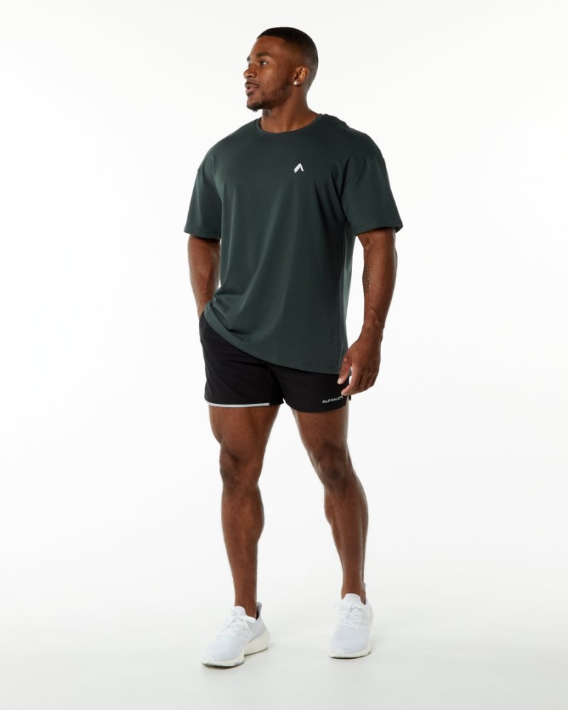 Chemises Alphalete Emblem Tee Vert Homme | GMA-44372922