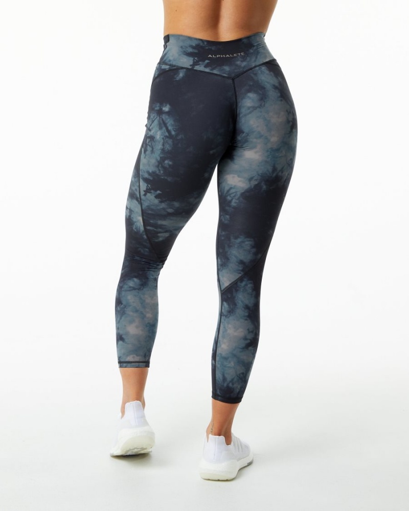 Leggings Alphalete Surface Power Legging Noir Femme | NPE-19903494