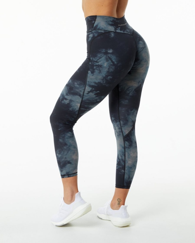 Leggings Alphalete Surface Power Legging Noir Femme | NPE-19903494