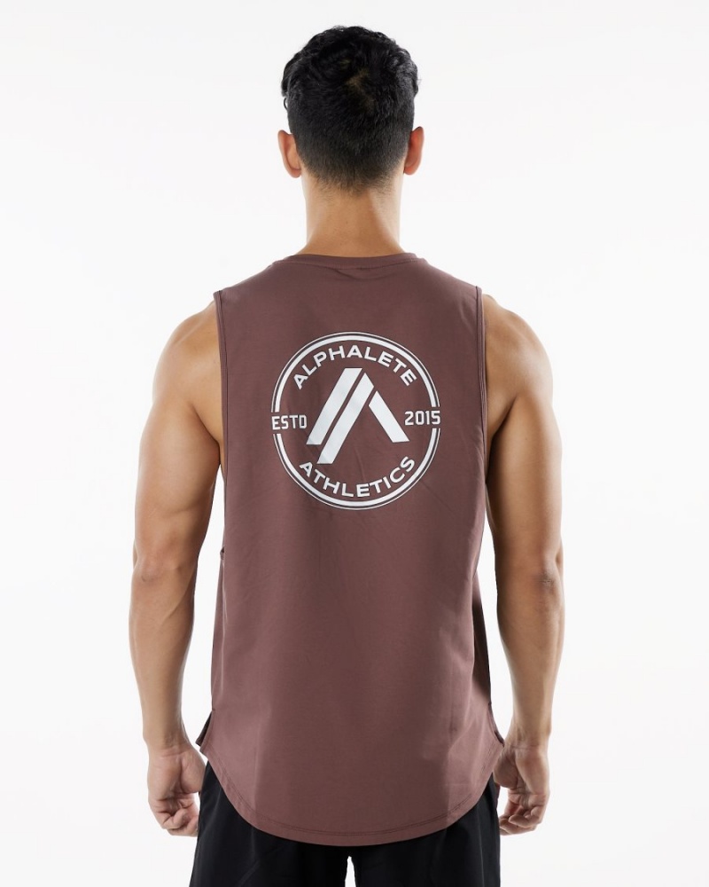 Debardeur Alphalete Dynasty Tank Merlot Homme | HBG-00415282