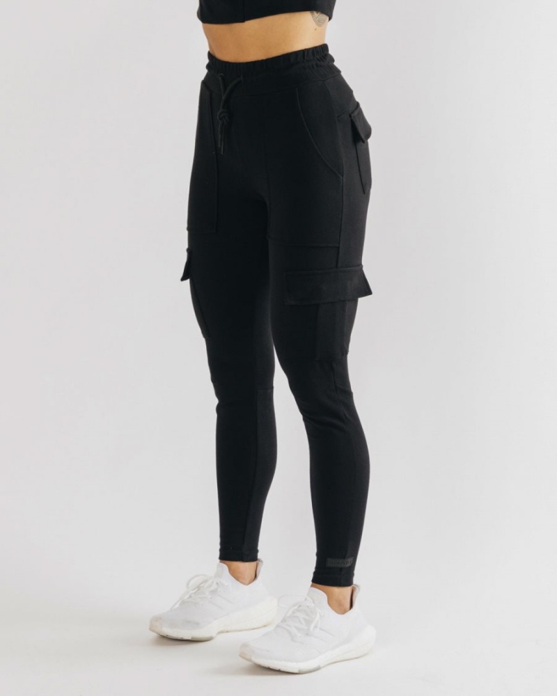 Pantalon Jogging Alphalete Identity Cargo Noir Femme | NQE-03578604