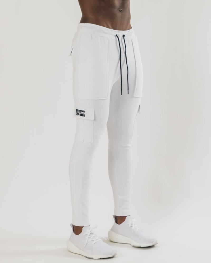 Pantalon Jogging Alphalete Identity Cargo Blanche Homme | ZOJ-84202284