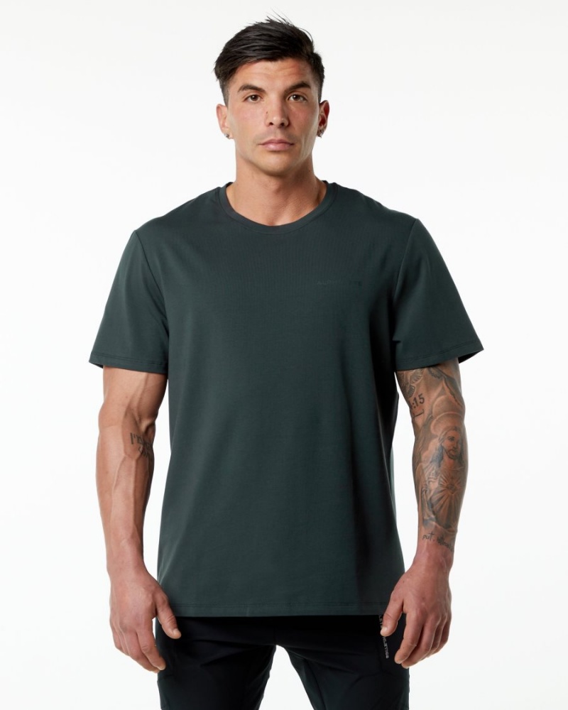 Chemises Alphalete Classiche Tee Vert Homme | AHP-96966592