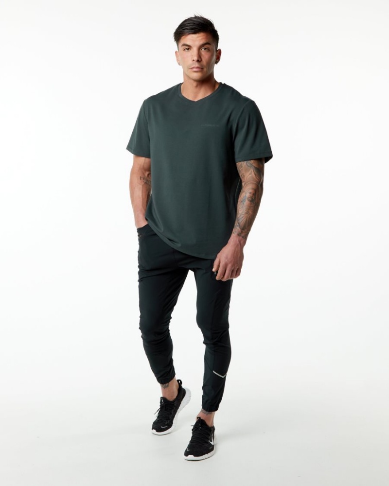 Chemises Alphalete Classiche Tee Vert Homme | AHP-96966592