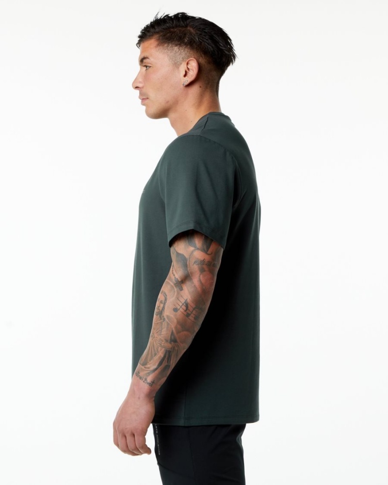 Chemises Alphalete Classiche Tee Vert Homme | AHP-96966592