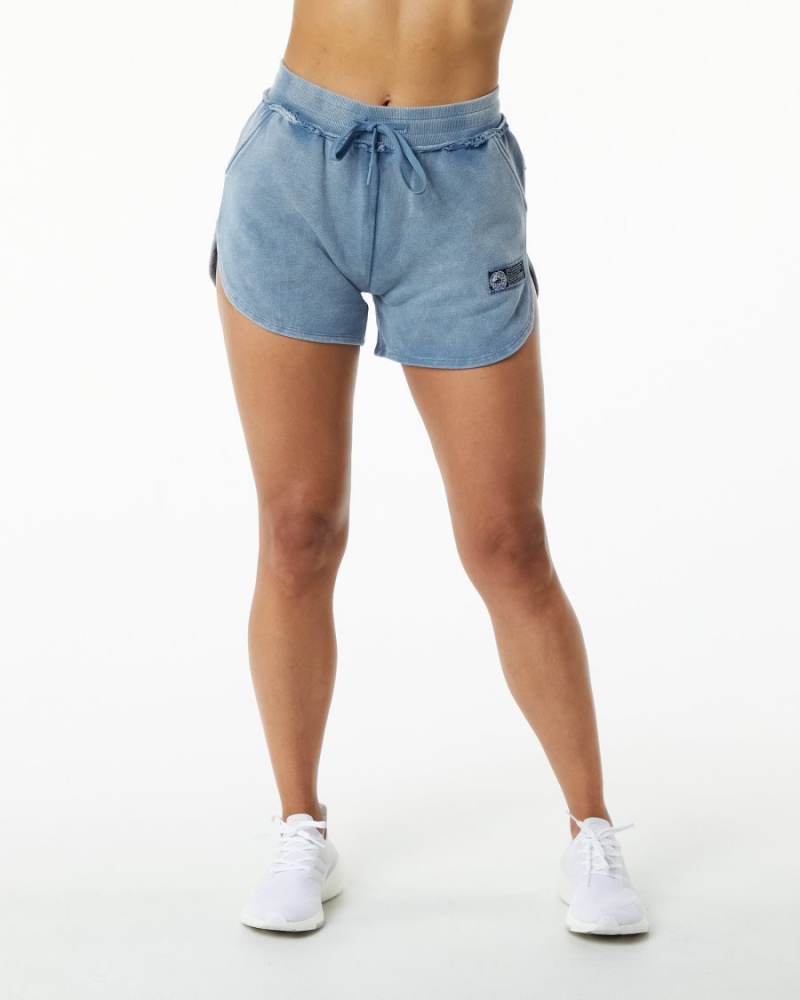 Short Alphalete Very Terry Corta Bleu Femme | SAP-60814405