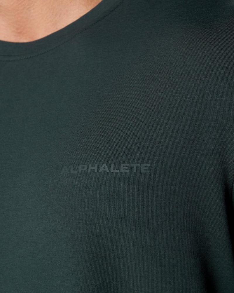 Chemises Alphalete Classiche Tee Vert Homme | AHP-96966592