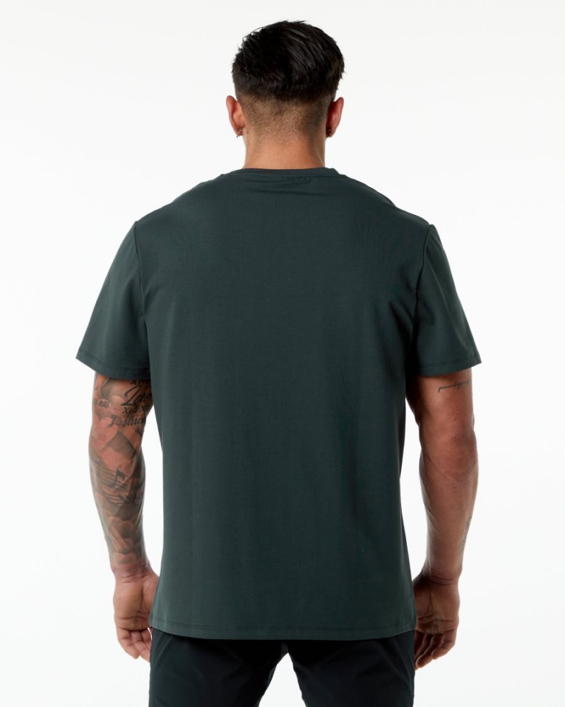 Chemises Alphalete Classiche Tee Vert Homme | AHP-96966592