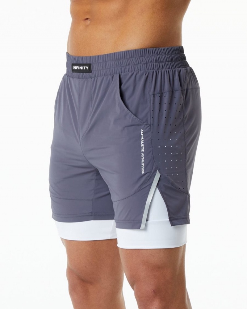 Short Alphalete Infinity Speed Corta 5.5" Violette Homme | CLY-43151890