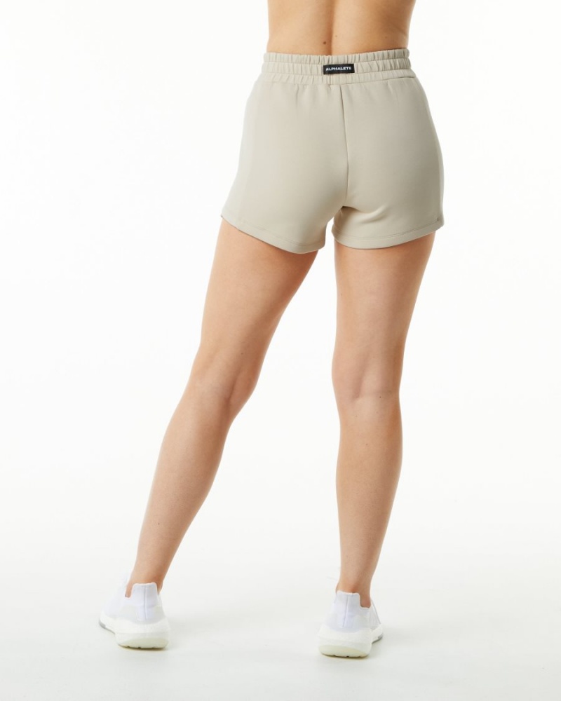 Short Alphalete ELMTS Athlétiques Corta 3.5" Vanilla Femme | YLK-84037074