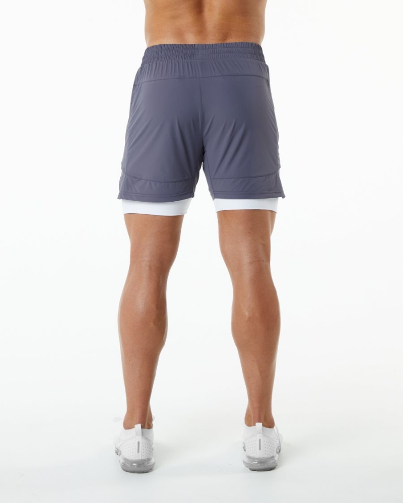 Short Alphalete Infinity Speed Corta 5.5" Violette Homme | CLY-43151890