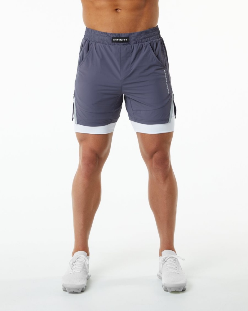 Short Alphalete Infinity Speed Corta 5.5" Violette Homme | CLY-43151890