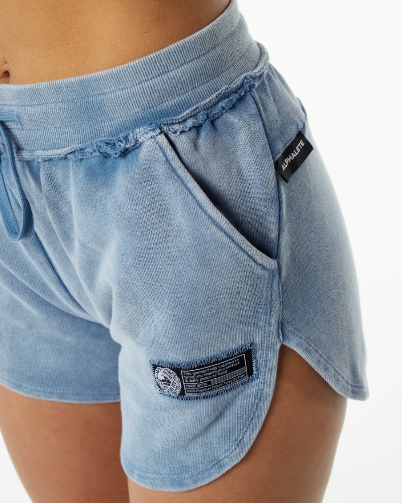 Short Alphalete Very Terry Corta Bleu Femme | SAP-60814405